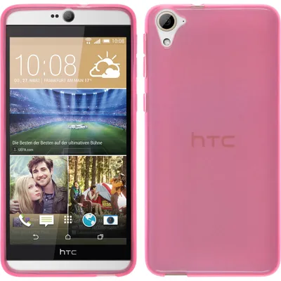 Produktbild von PhoneNatic Case kompatibel mit HTC Desire 826 - rosa Silikon Hülle transparent Cover