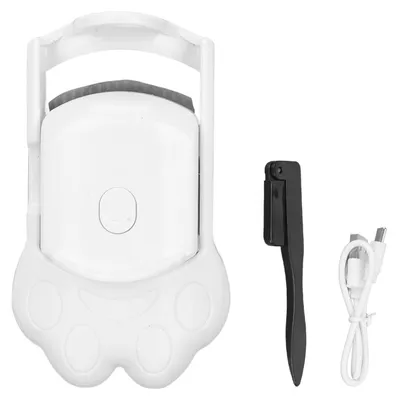 Produktbild von Beheizbare Wimpernzange, USB-aufladbar, für schnelles und langanhaltendes Wimpernstyling, mit Stahlkamm, weiß