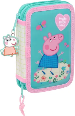Produktbild von Peppa Wutz - Mäppchen Federmappe, 28 Teile, 2-fach gefüllt, Peppa Pig