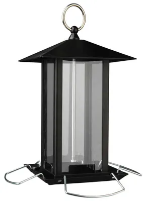 Produktbild von TRIXIE Futterspender, Hängend, Schwarz, Transparent, Metall, 1 l, Samen, 200 mm