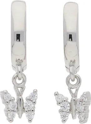 Produktbild von Creolen Silber 925 Zirkonia Schmetterling JL10-06-2507 JuwelmaLux