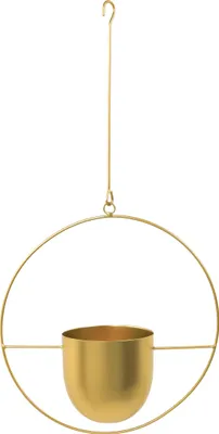 Produktbild von QUVIO Blumentopf hängend - Blumenkasten - Blumentopf für drinnen und draußen - Pflanzenhalter - Blumentopf - Metall - Gold