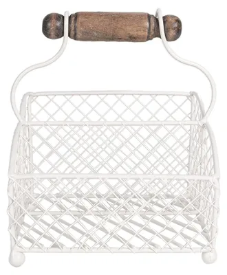 Obrázok produktu pre Držiak na listy Clayre & Eef 19x15x9 cm biely kov