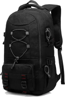 Produktbild von PolkaHome® Reisrucksack 45L, wasserdicht, Laptop-Rucksack 17,3 Zoll, Trekkingrucksack für Herren und Damen, Camping und Outdoor