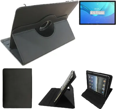 Produktbild von High quality kompatibel mit Ulefone Tab A7 Schutz Hülle 360° Tablet Case Schutzhülle Flip Cover  schwarz. Tablet Hülle drehbar Standfunktion Ultra