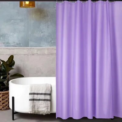 Produktbild von LIONMOOD Duschvorhang - Badewannen Vorhang inkl. Haken - PEVA - 180x200cm - Farbe-Lila