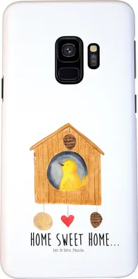 Produktbild von Mr. & Mrs. Panda Samsung Galaxy S9 Handyhülle Vogelhaus Home - Weiß - Geschenk, Cover, Smartphone Hülle, Vogel, Lustige Sprüche, Handy Schutzhülle, Sweet, Umzug, Haus