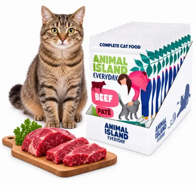 Produktbild von ANIMAL ISLAND Everyday Beef pate - nassfutter für Katzen - 85g