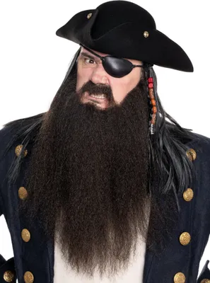 Produktbild von Piraten Blackbeard Bart auch für Zombie Halloween Farbe: braun