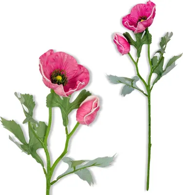 Immagine prodotto di Ramo di papavero artificiale rosa scuro 44 cm