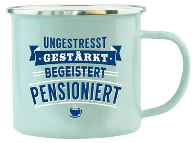 Produktbild von Echter Kerl Emaille Kaffeetasse Kaffeebecher Im Ruhestand