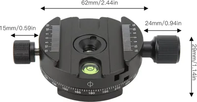 Obrázok produktu pre Rýchloupínací adaptér pre fotoaparát, 360° panoramatické otáčanie pre statívovú hlavu QJ08S