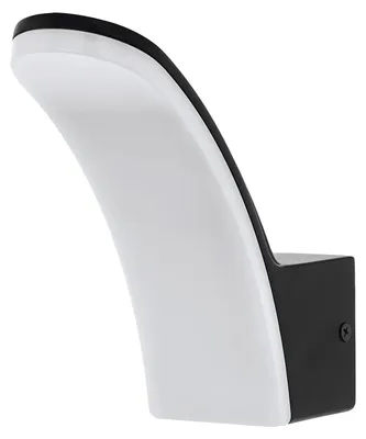 Immagine prodotto di Applique Esterno Contemporanea Fiumicino Alluminio Nero Policarbonato Bianco Led