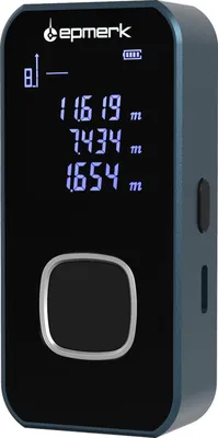 Produktbild von Lepmerk 196ft/60m Mini-Lasermessgerät, digitales Laser-Entfernungsmessgerät, Laser-Messwerkzeug, Entfernungsmesser mit hintergrundbeleuchtetem LCD, elektronischer Winkelsensor, misst Flächenvolumen und Umfang