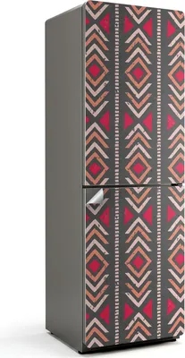 Produktbild von Geometrisches Muster mit Rauten – Kühlschrank Aufkleber – Klebefolie Kühlschrank – Kühlschrank Nachbildung – Kühlschrankfolie selbstklebend – Küchen Nachbildungation – 60x180 cm