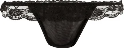 Produktbild von Petite fleur gold String mit Spitze, als Dessous-Set kombinierbar schwarz Größe 44/46