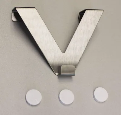 Fensterhaken V-Form, Silber, 2 Stück, Tiefe 20 mm