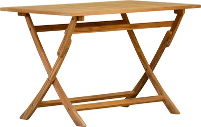 Produktbild von Teak Gartentisch klappbar Fano rechteckig 120 x 70 cm als Klapptisch aus Teakholzer unbehandelter Teakholztisch
