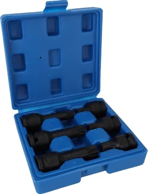 Produktbild von ELMAX | Innen Vielzahn Nuss Steckschlüssel, M14, M16, M18 Kraft, XZN, Bit Satz, 1/2", Schlagschrauber Bitset