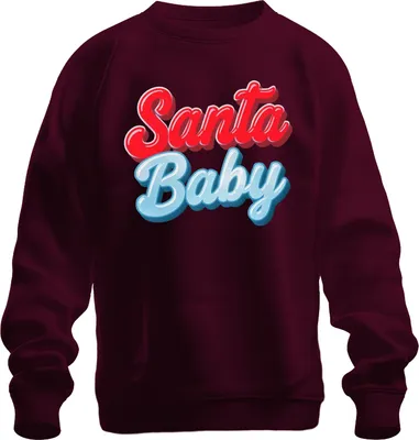 Immagine prodotto di Babbo Natale Natale Babbo Natale Regalo Retro Unisex Felpa Pullover, Borgogna, XL