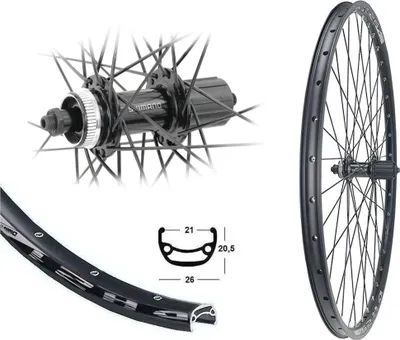 Produktbild von Hinterrad 27,5" Shimano Disc Centerlock MTB 8/9/10 fach 21-584 Industrielager Hohlkammerfelge