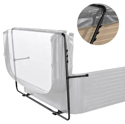 Productafbeelding van VEVOR deksellift voor whirlpools, spa's, verstelbaar in hoogte van 31,5 tot 41,3 inch en breedte van 53 tot 92,5 inch. Wordt aan de onderkant aan één kant bevestigd en is geschikt voor verschillende maten rechthoekige badkuipen, whirlpools en spa's