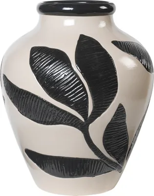 Produktbild von Broste Copenhagen Herbert Vase black/rainy day grey 40cm
