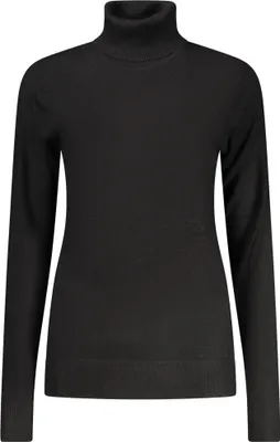 Produktbild von Eleganter Damenpullover aus Norwegen 1963 - Schwarz mit Rollkragen