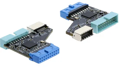 Produktbild von Intern 20 Pin Pfostenbuchse auf 20 Pin Pfostenstecker und Type-E Key A Buchse