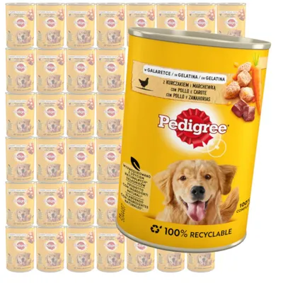 Zdjęcie produktu dla Pedigree Adult Mokra Karma Dla Psów Z Kurczakiem I Marchewką W Galaretce 48x400g