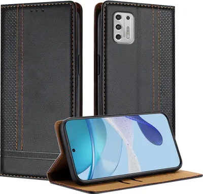 Obrázek produktu pro Pouzdro na mobilní telefon pro Motorola Moto G Stylus 4G 2021 Leather Flip Flip Protective Case with Stand Function Black