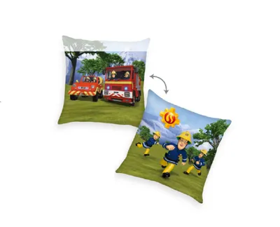 Obrázok produktu pre Herding Fireman Sam dekoratívny vankúš dekoratívny vankúš veľkosť 40/40 cm 2 hasičské autá