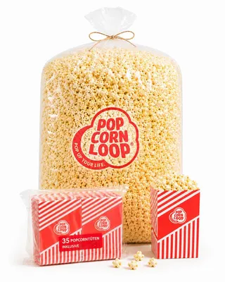 Produktbild von Popcorn Sack Süß ca.50 Liter 2kg inklusive 40 Popcorntüten