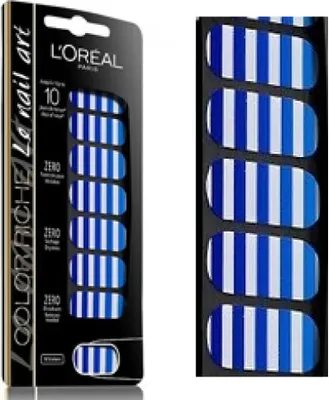 Zdjęcie produktu dla L'Oreal Paris Color Riche Nail Art 5 naklejek do paznokci French Marinie w kolorze niebieskim