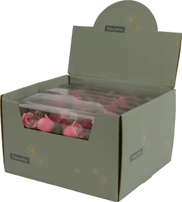 Produktbild von Tischdeckenbeschwerer Tulpe 6x5x3cm Keramik 4er Set Rosa / Grün