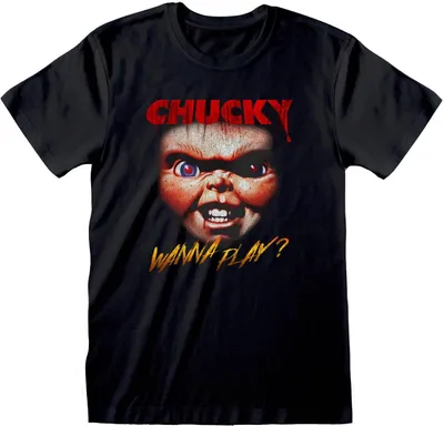 Immagine prodotto di Childs Play - Maglietta "Chucky" per uomo/donna unisex HE650 (M) (Nero)