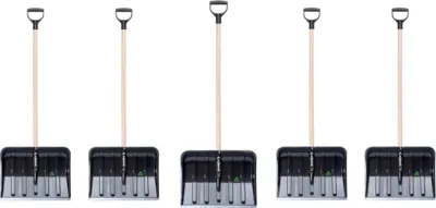 Produktbild von 5x Schneeräumer 47cm Schneeschieber ECO Schwarz Schaufeln - Robuste Schaufel für Standardanwendungen mit Metallbeschlägen