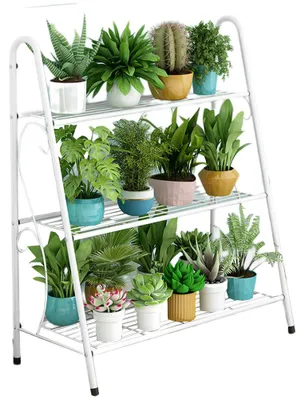 Zdjęcie produktu dla Pflanzenständer Blumenständer Metall Weiß