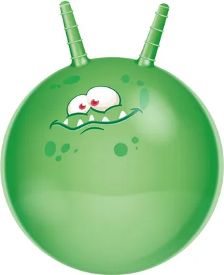 Produktbild von Hüpfball mit Hörnern, 45 cm, Grün