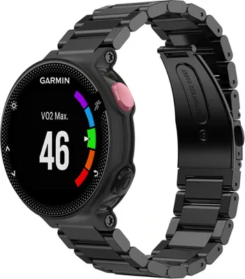 Produktbild von Strap-it Stahlarmband - Kompatibel mit Garmin Fenix 7s Armband Gliederarmband Hochwertiger EdelstahlFaltschließe für Armband Schwarz 20mm smartwatch