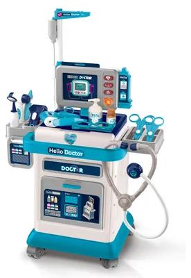 Produktbild von Wiky Arztwagen Spielset mit Licht und Sound 44 x 25 x 66 cm Doktorset