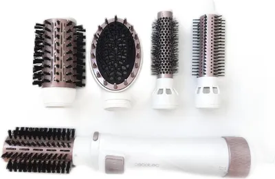 Image de Cecotec Brosse à air chaud Bamba CeramicCare 5in1 Pro, 1000W, céramique, technologie ionique, 3 réglages de température et 2 vitesses, fonction air froid, 5 têtes incluses, contrôle de la rotation