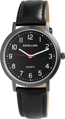 Produktbild von Excellanc Herrenuhr mit Armband aus Kunstleder, schwarz