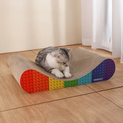 Produktbild von Heikoeco ® Kratzpappe Kratzbretter Katze für Katzen, Kratzbrett Strapazierfähige Katzenspielzeug Board-Pads, Katzenkratzbretter Katzenkratzer Karton