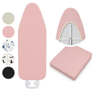 Produktbild von MEBLE ODNOWA, Universal Bügelbrettbezug, Bezug für Bügelbrett, Rosa, Polyester, Vlies-Unterlage, Strapazierfähig, Pflegeleicht