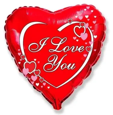 Produktbild von Folienballon "Ich liebe dich" - rot, 46 cm