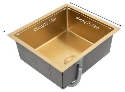 Produktbild von Küchenspüle, Edelstahl, Geräuschdämpfung, Gold