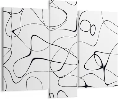 Produktbild von Bild auf Leinwand - Leinwandbild - 3 Teile - Linie nichts Muster - 95x80cm - Wand Bild - Wanddeko - Wandbilder - Leinwanddruck - Bilder - Wanddekoration - Leinwand bilder - Wandbild - CB95x80-5054