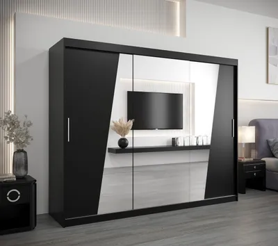 Obrázek produktu pro Skříň s posuvnými dveřmi GABRIELA - šířka 250 cm, černá