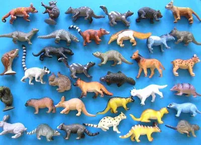 Produktbild von 34x Wildtiere wilde Tiere Tierfiguren Aufstellfiguren Miniblings Nager Räuber